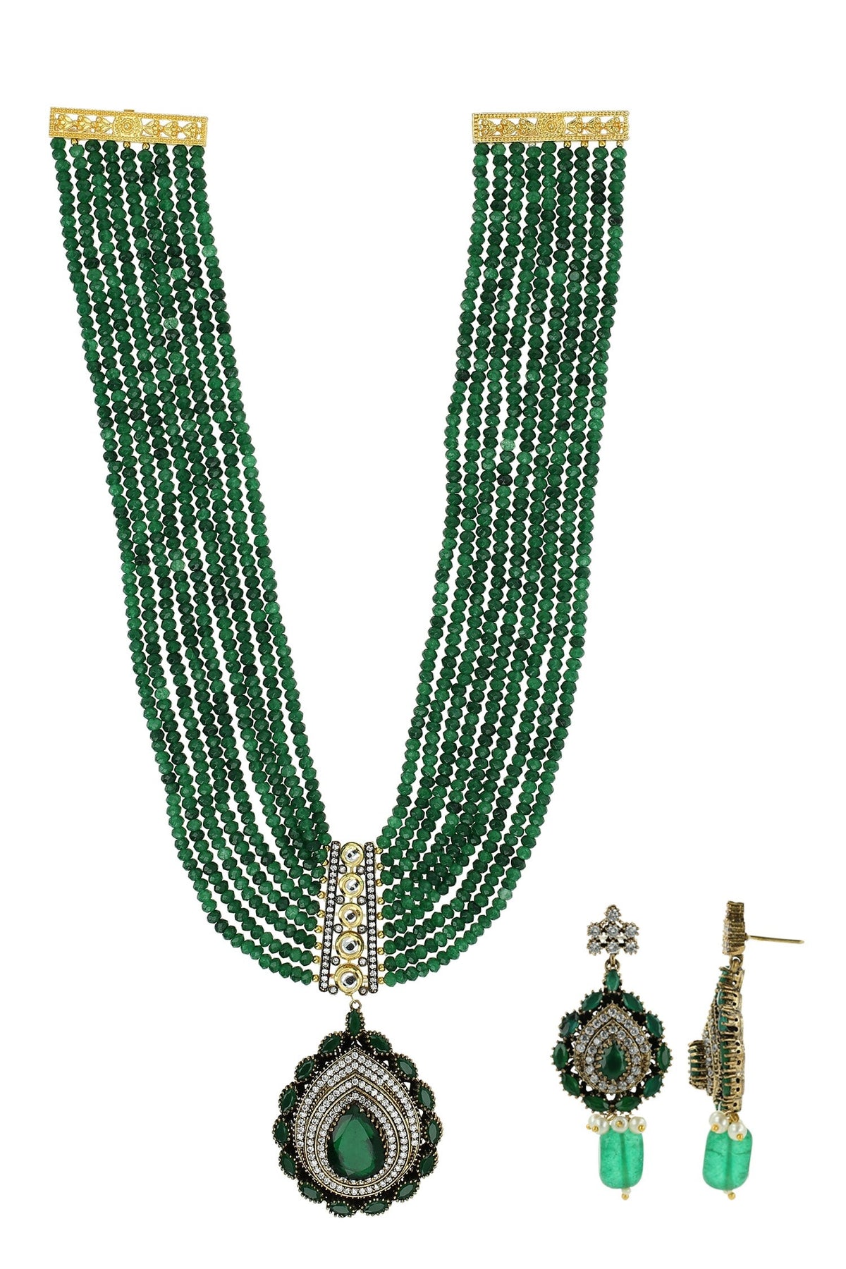 American Diamond Stone Embellished Necklace Set 