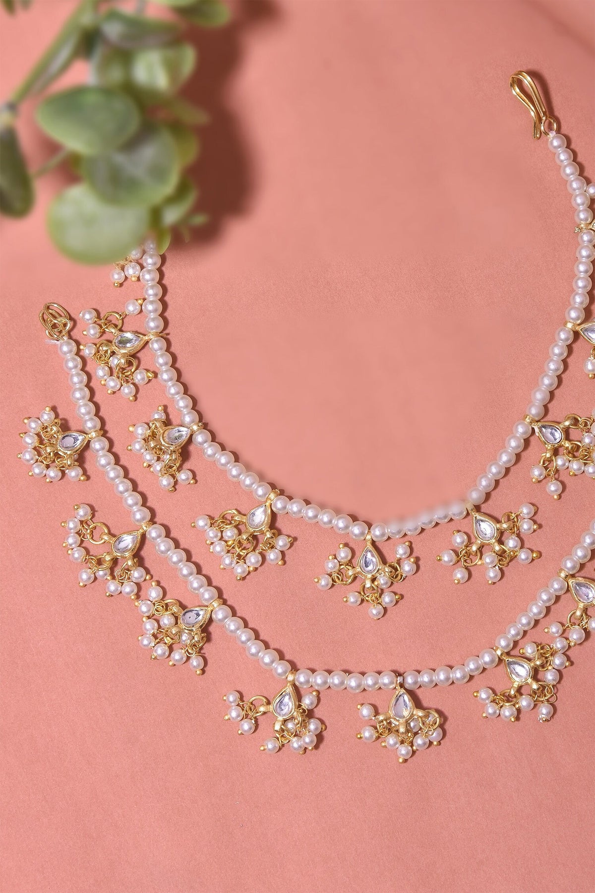 Pearl Drop Anklets - Set of 2 