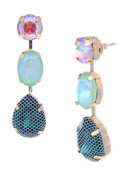 Crystal Embedded Earrings 