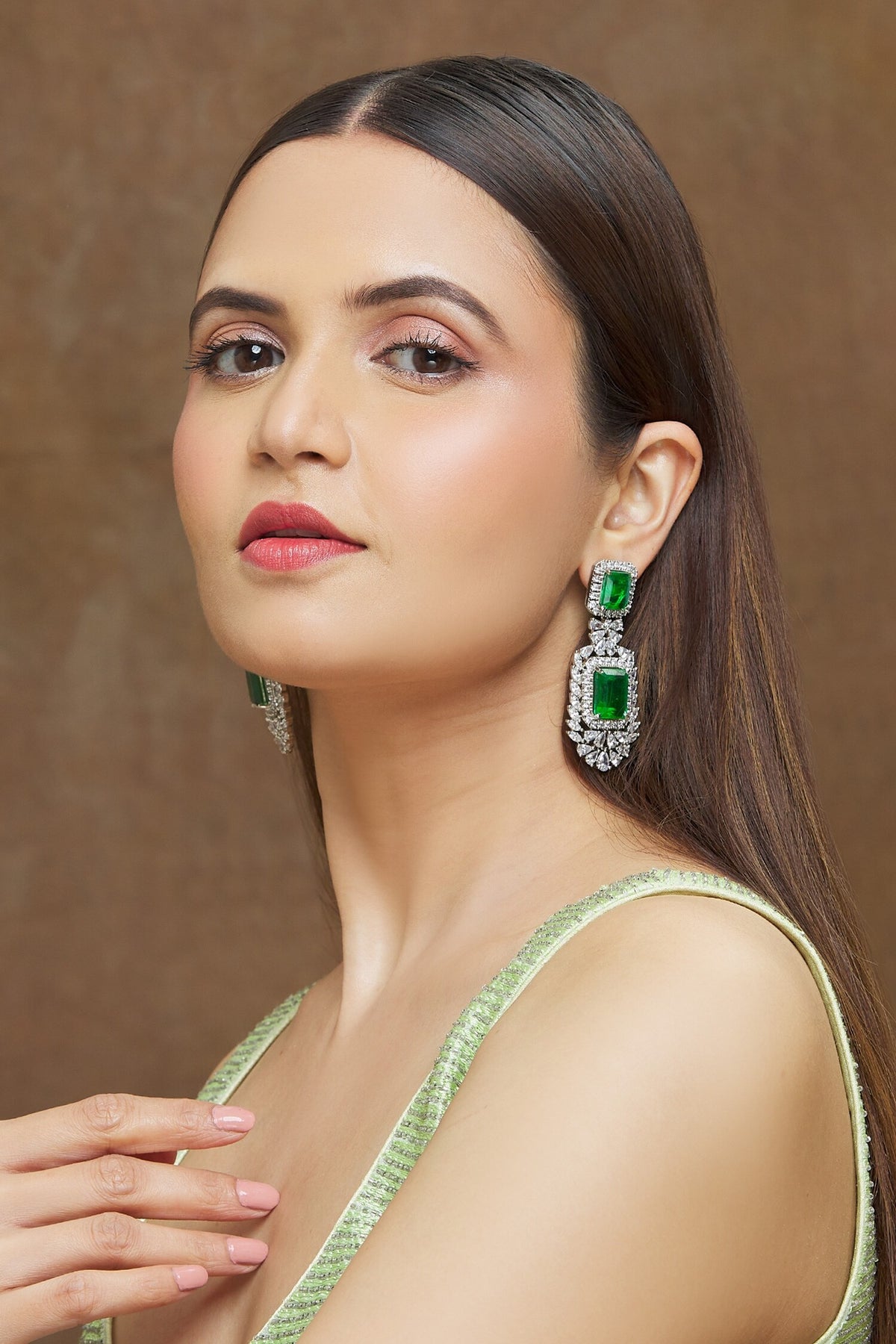 Emerald Doublet Earrings 