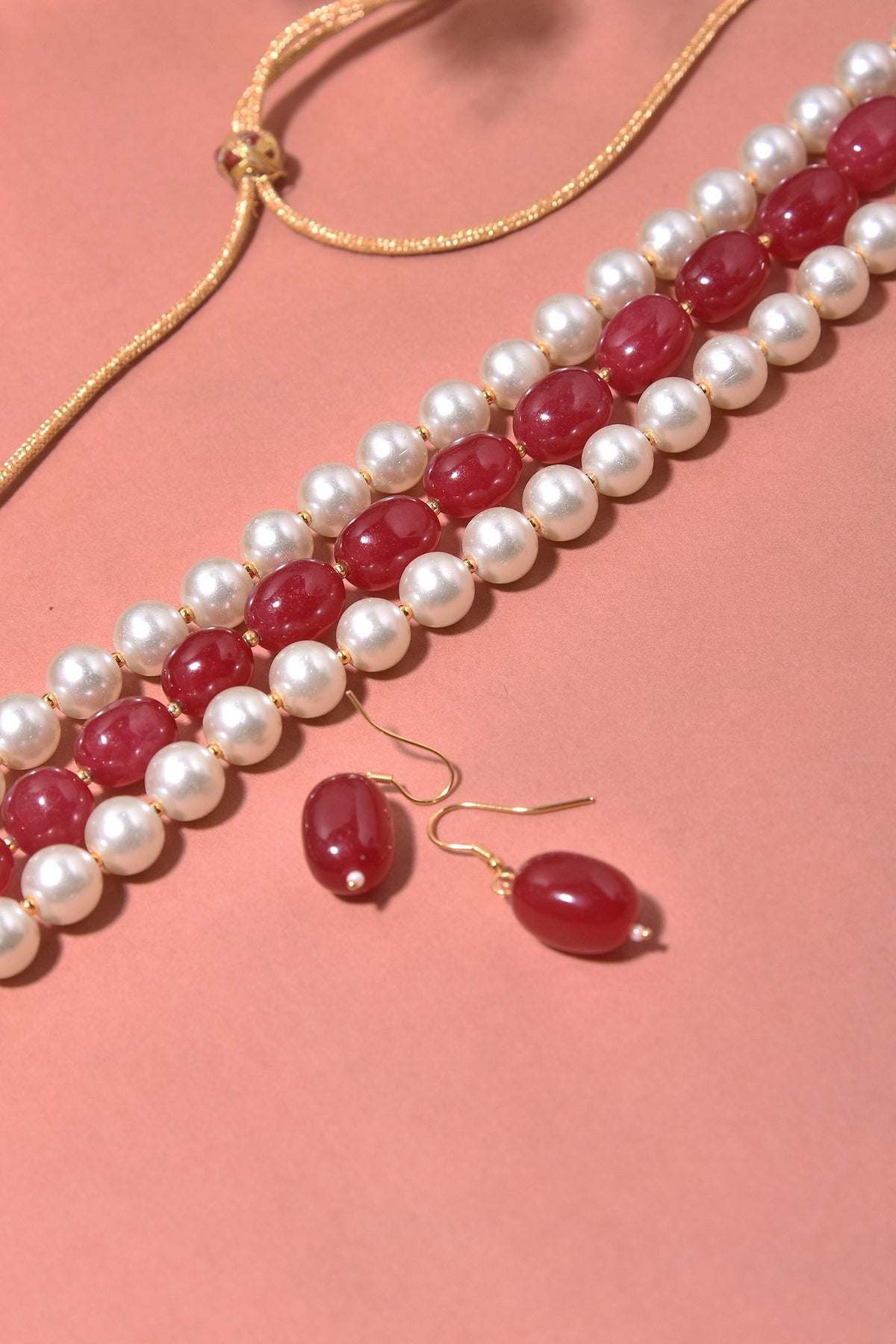 Stone Embellished Choker Necklace Set 