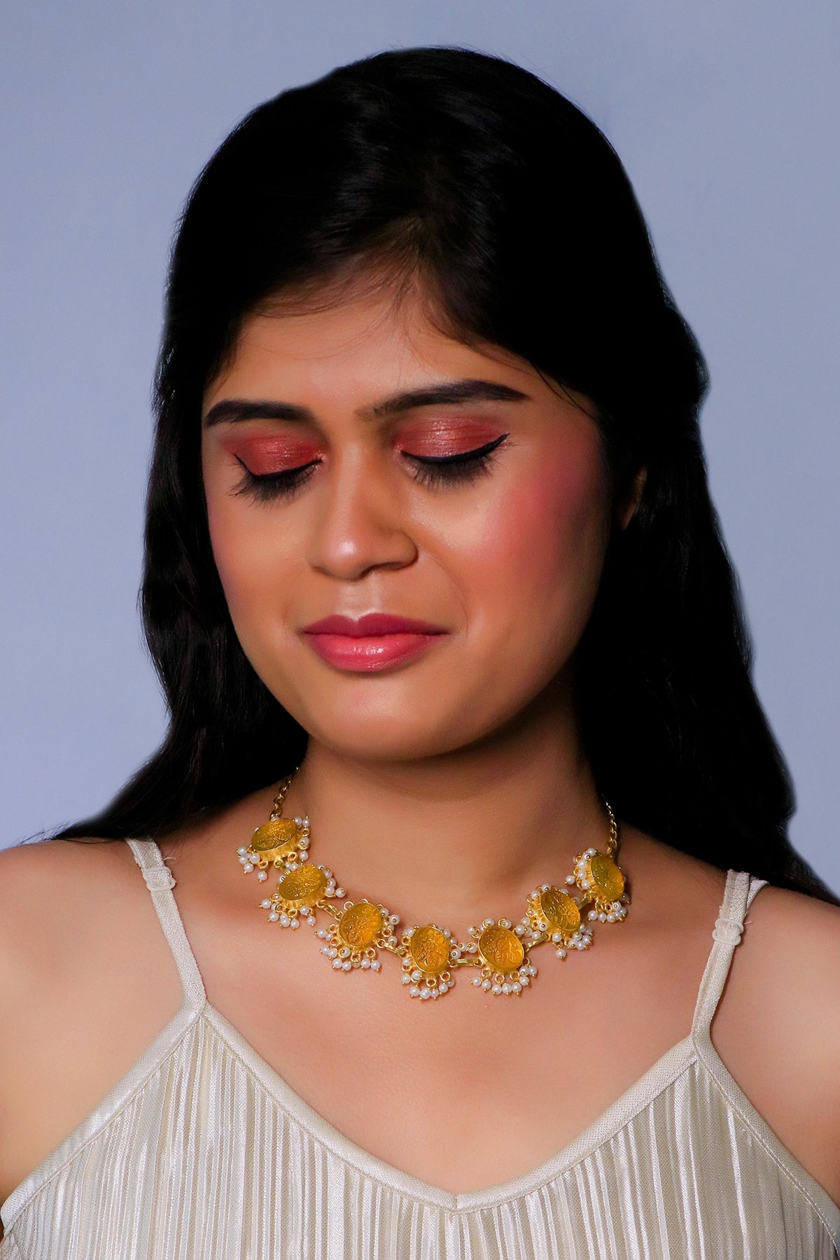 Gold & Yellow Stone Necklace 