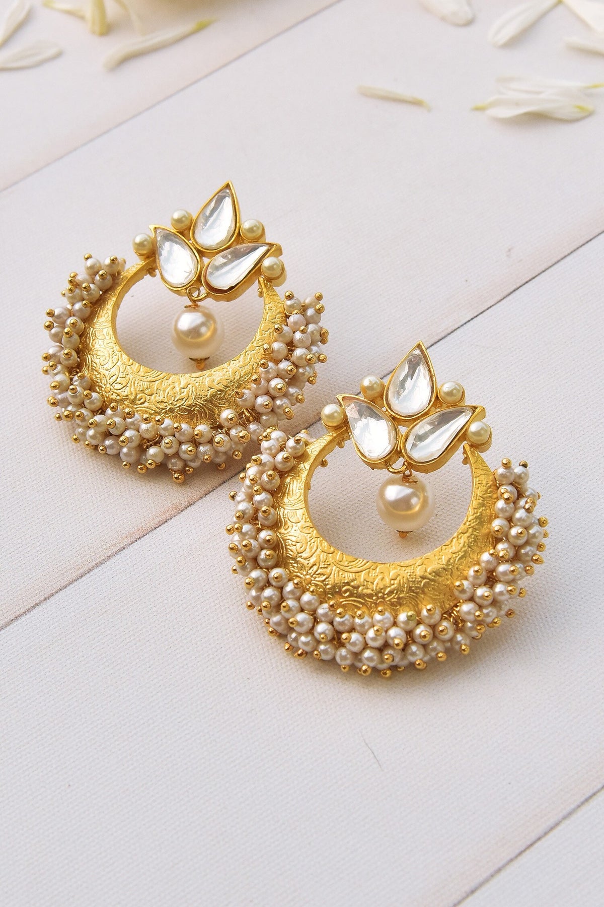 Polki Embellished Chandbalis 