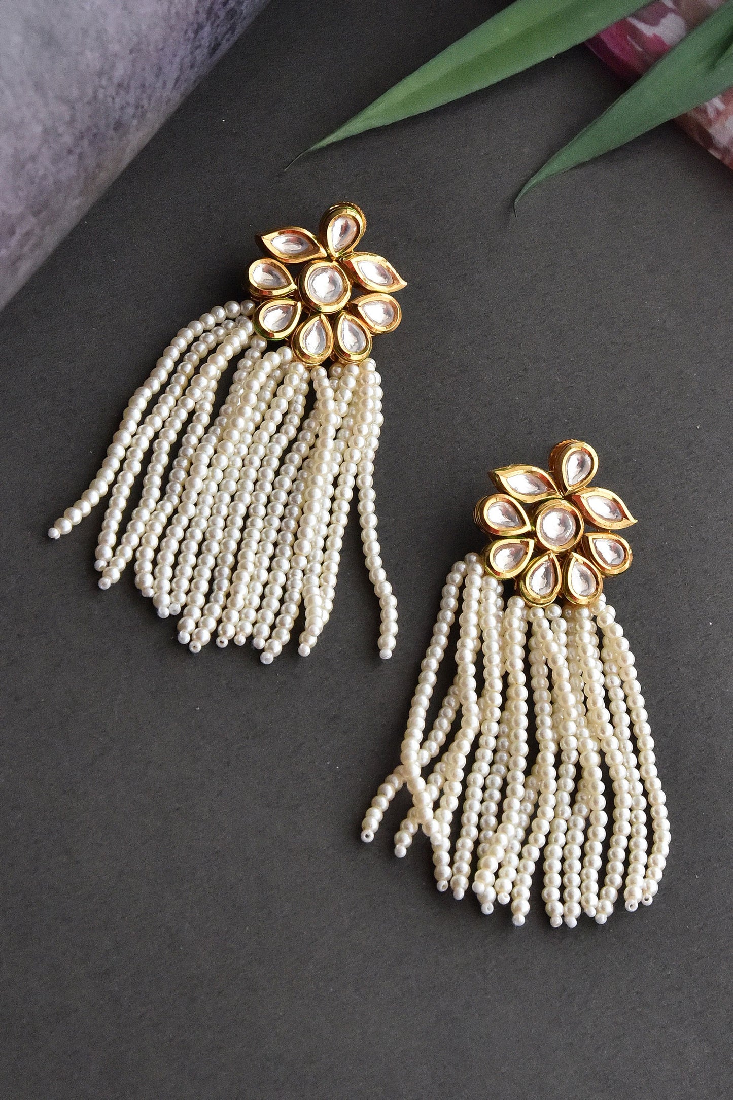 Floral Shape Dangler Earrings 