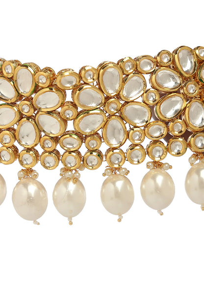 Pearl Embellished Choker Set 