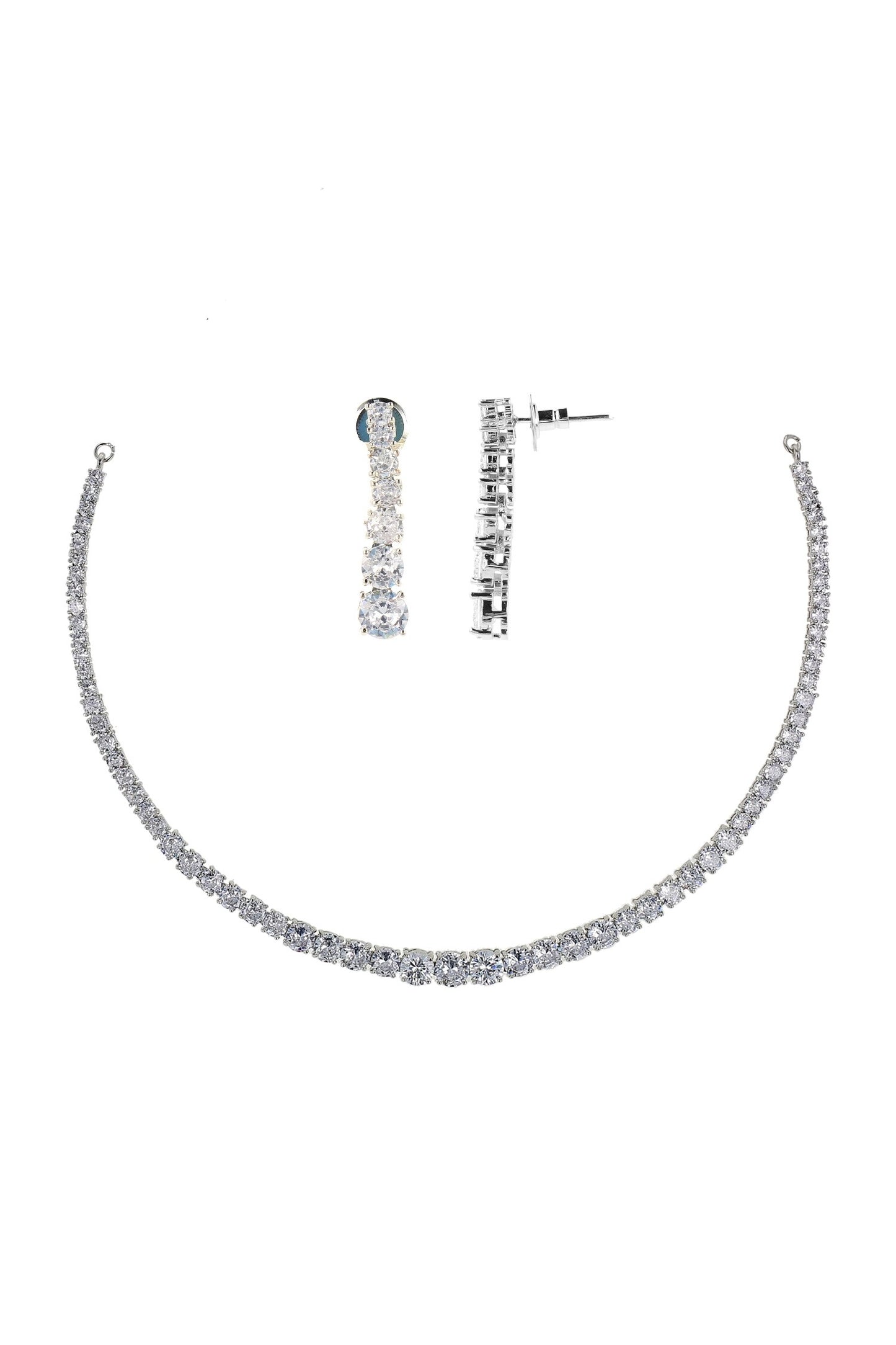Zirconia Studded Necklace Set 