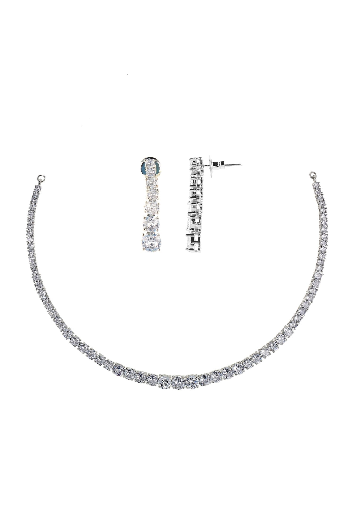 Zirconia Studded Necklace Set 