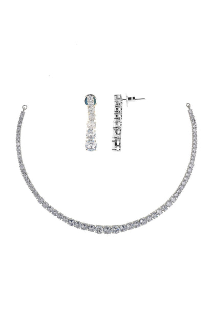 Zirconia Studded Necklace Set 