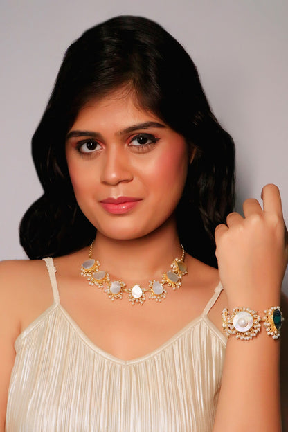 Bead Drop Necklace Set 