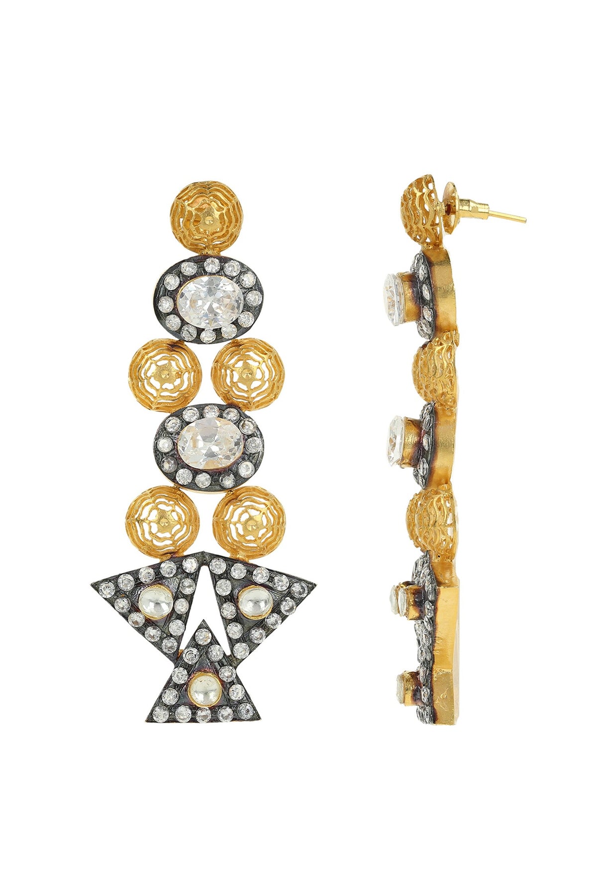 Geometric Embellished Earrings 