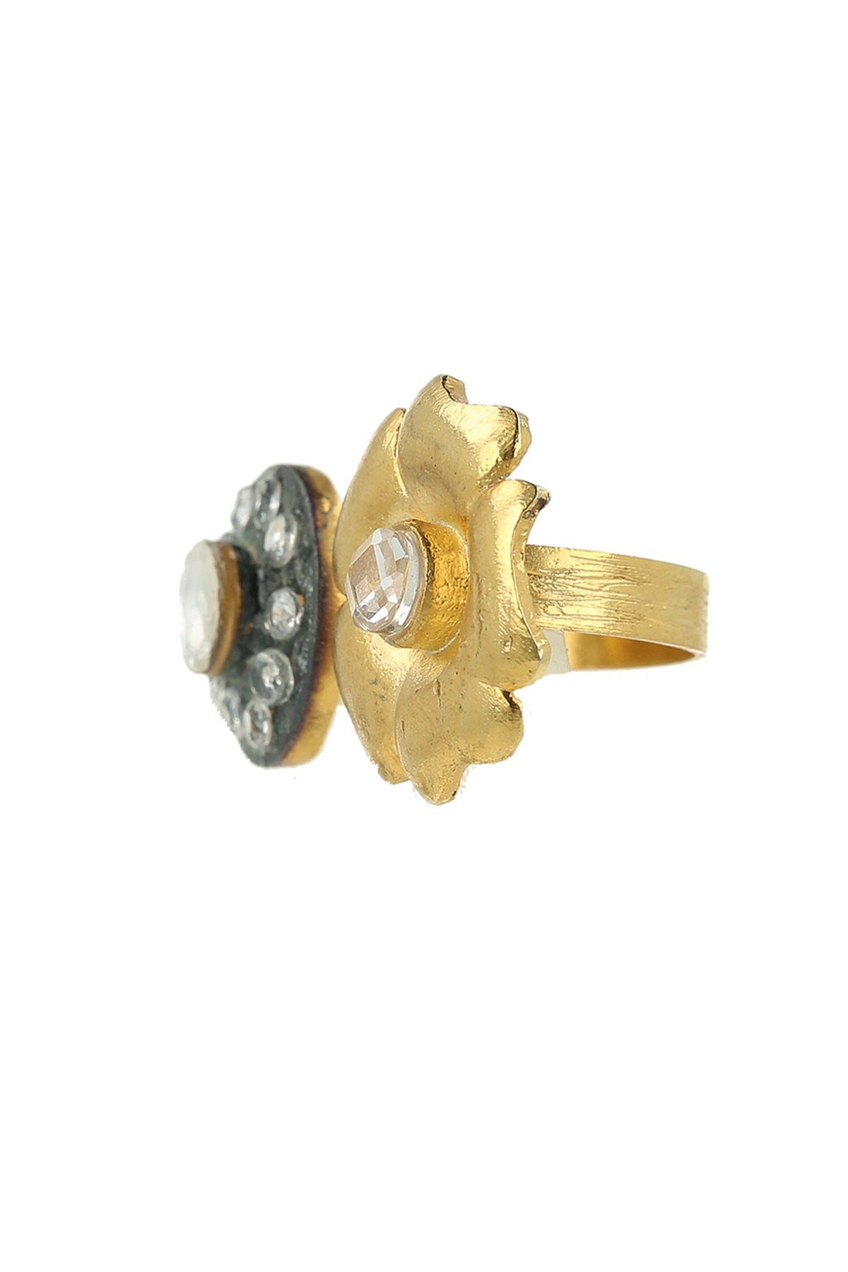 Stone Embellished Open Ring 