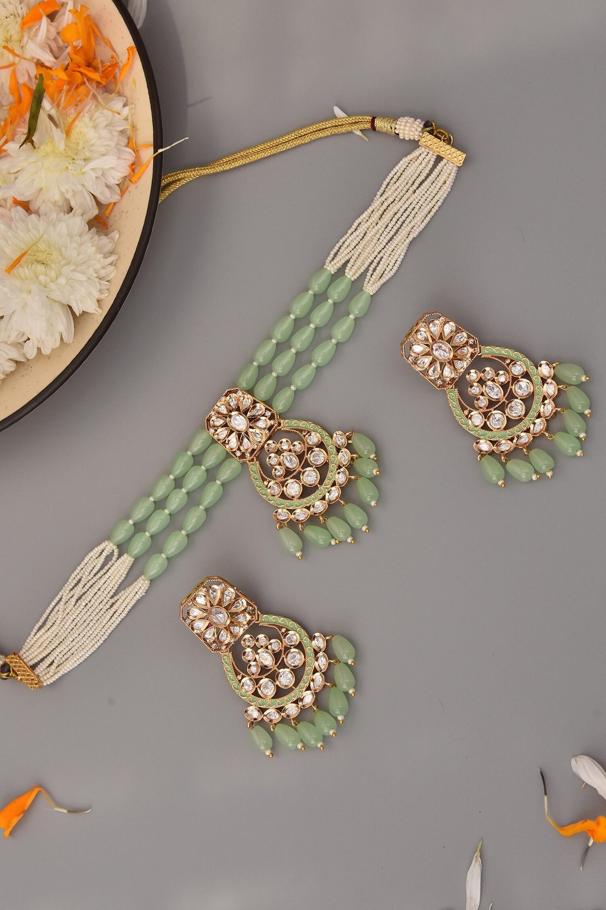 Multi-Layered Bead Choker Set 