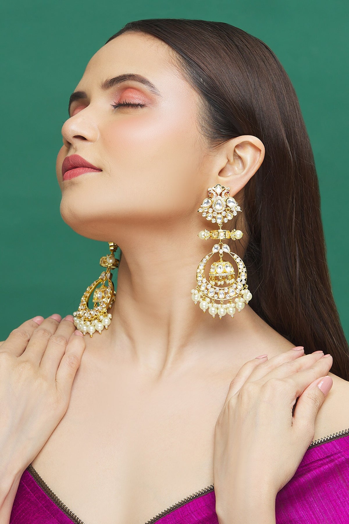 Kundan Embellished Dangler Earrings 