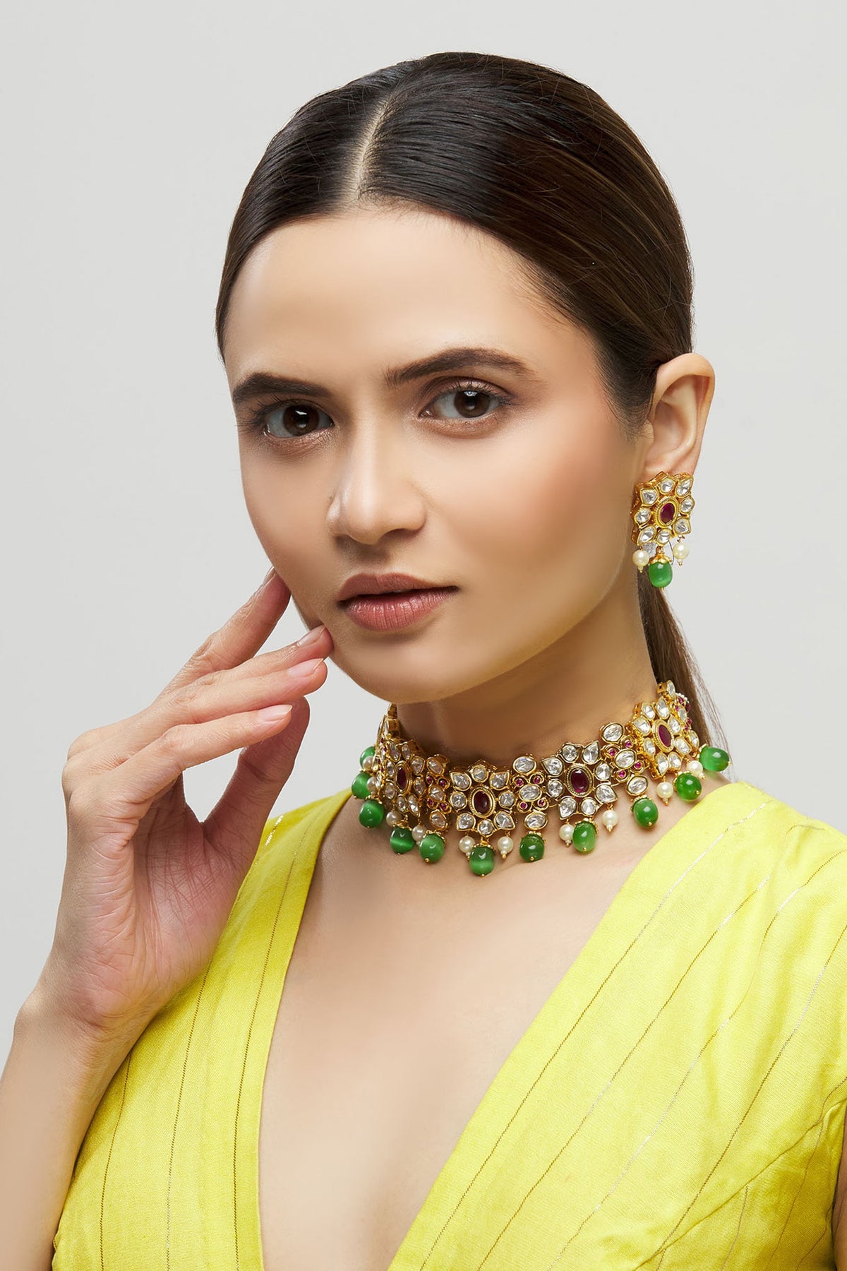 Kundan Floral Choker Set 