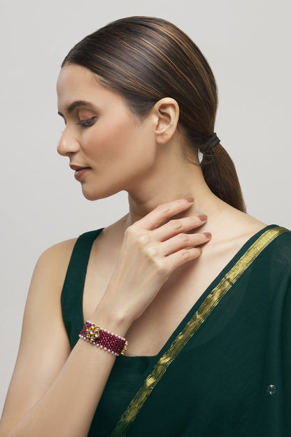 Floral Kundan Bracelet 