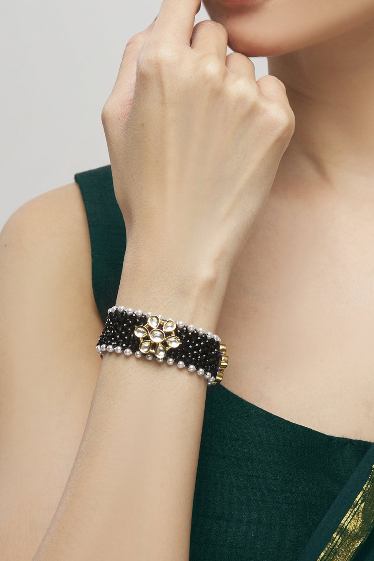 Floral Kundan Bracelet 