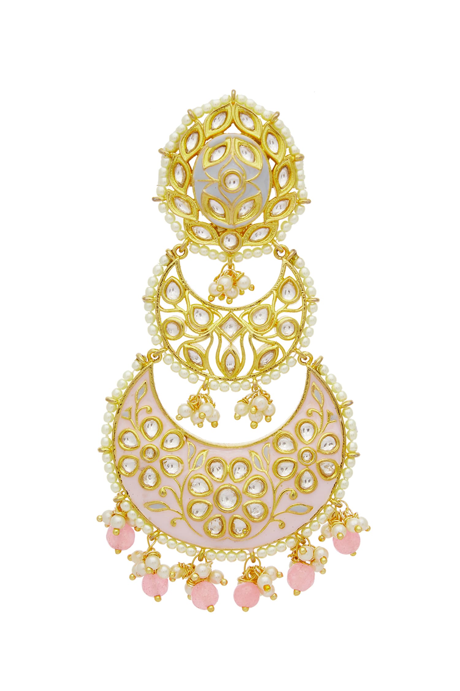 Kundan Tiered Chandbalis 