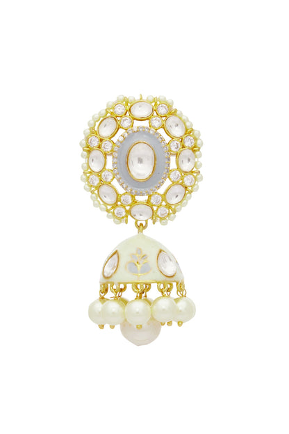Meenakari Kundan Jhumkas 