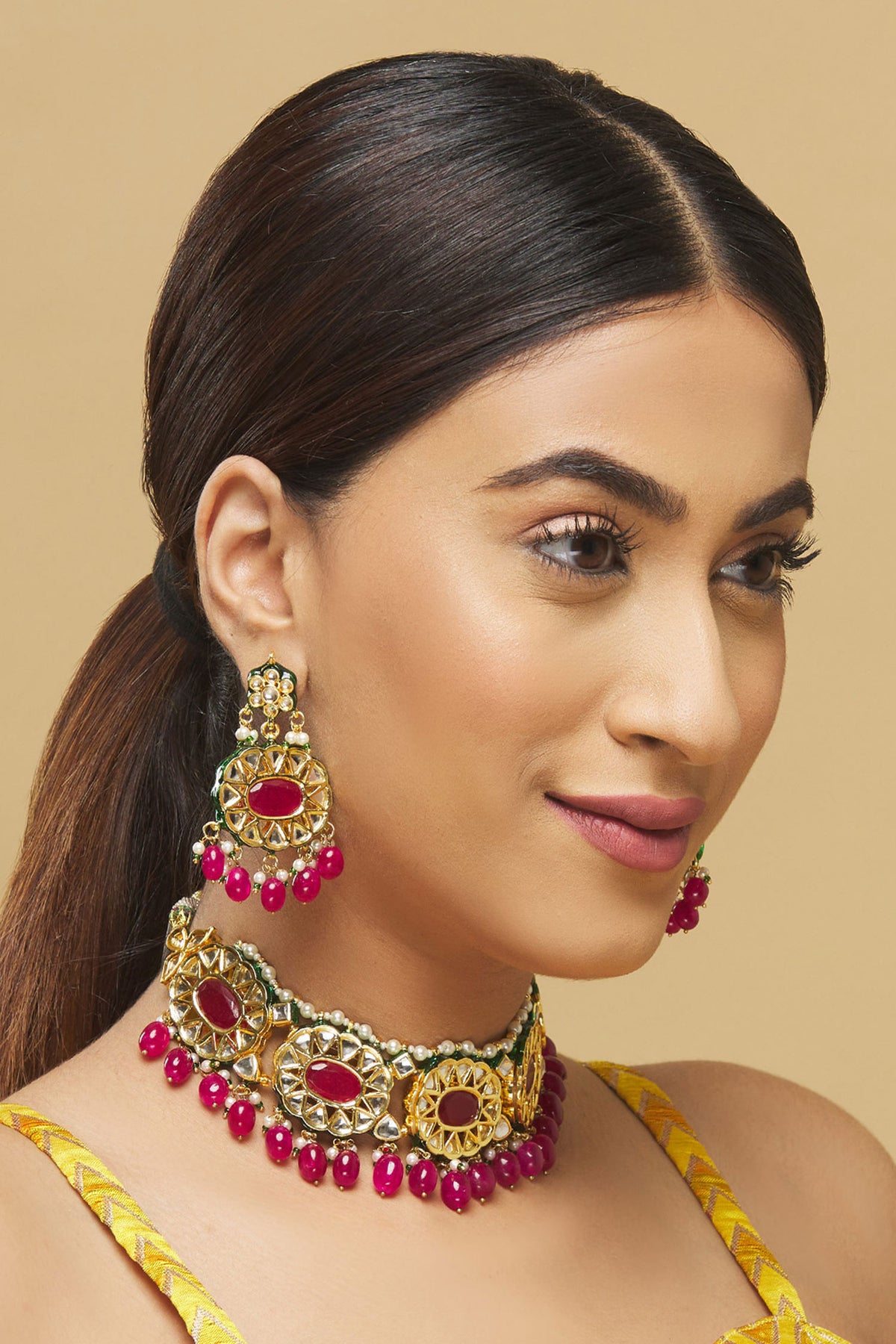 Floral Kundan Choker Set  