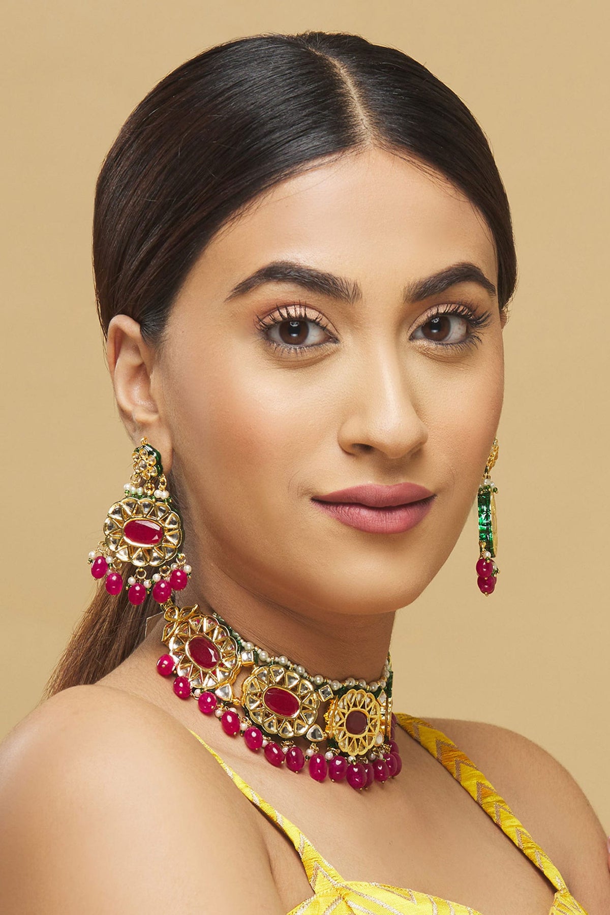 Floral Kundan Choker Set  