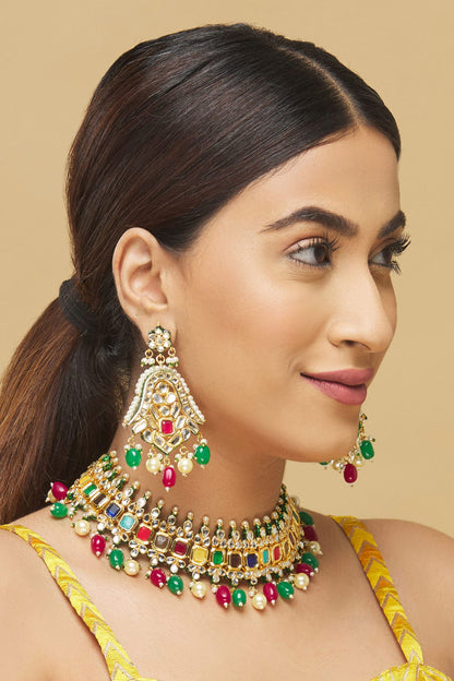  Kundan Choker Set  
