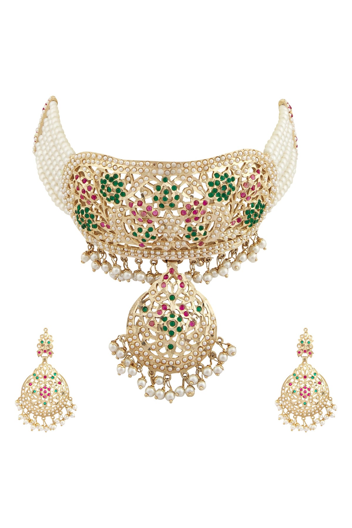 Jadau Pendant Choker Set 