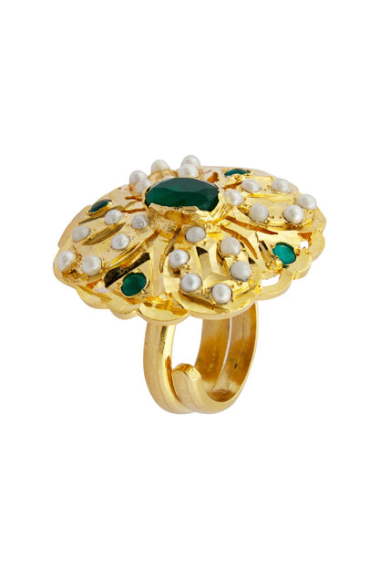 Floral Stone Ring 