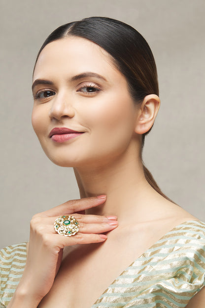 Floral Stone Ring 
