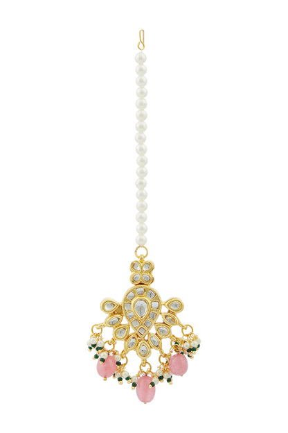 Kundan Bead Drop Maangtikka 