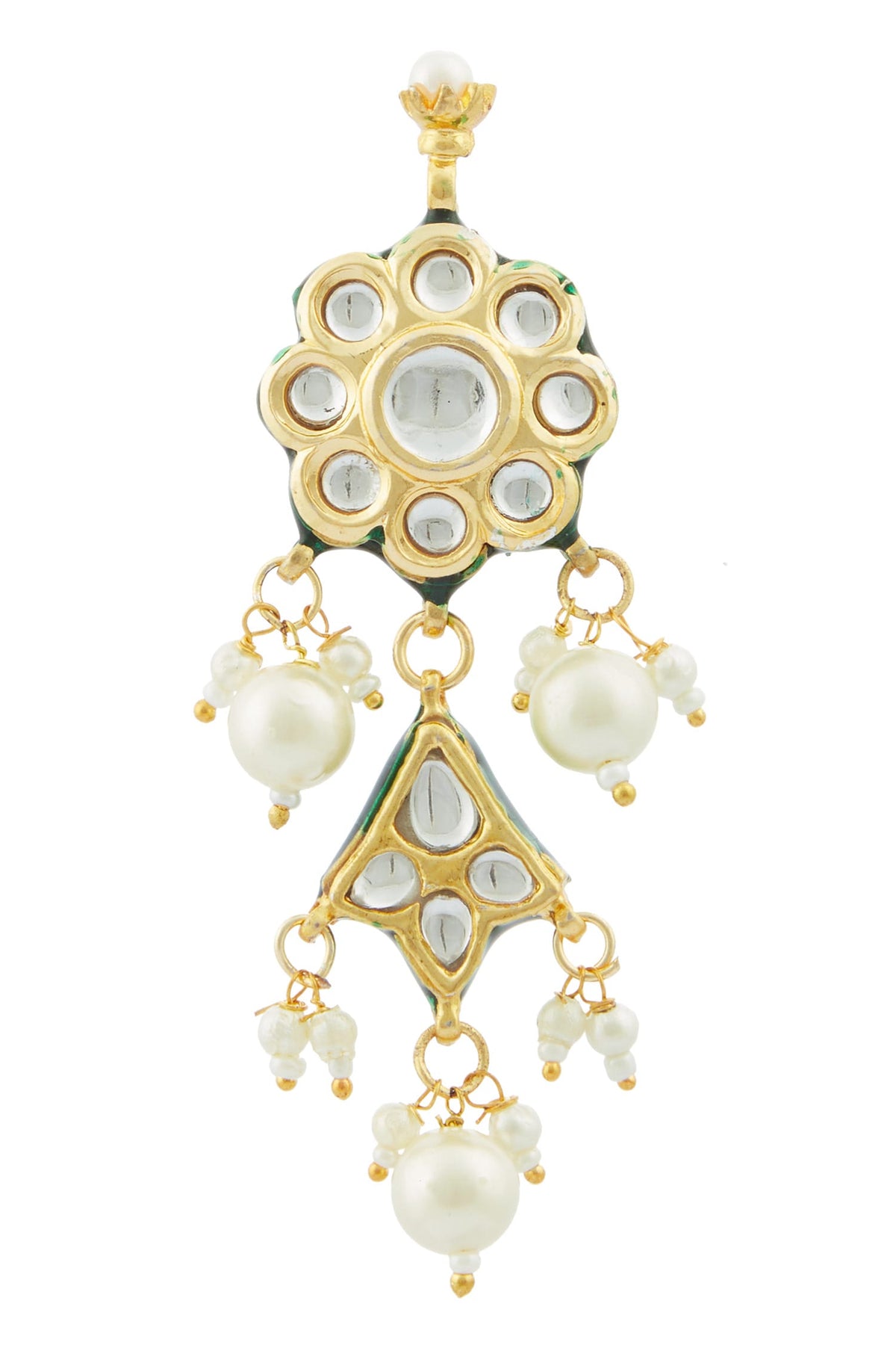 Kundan Floral Danglers 