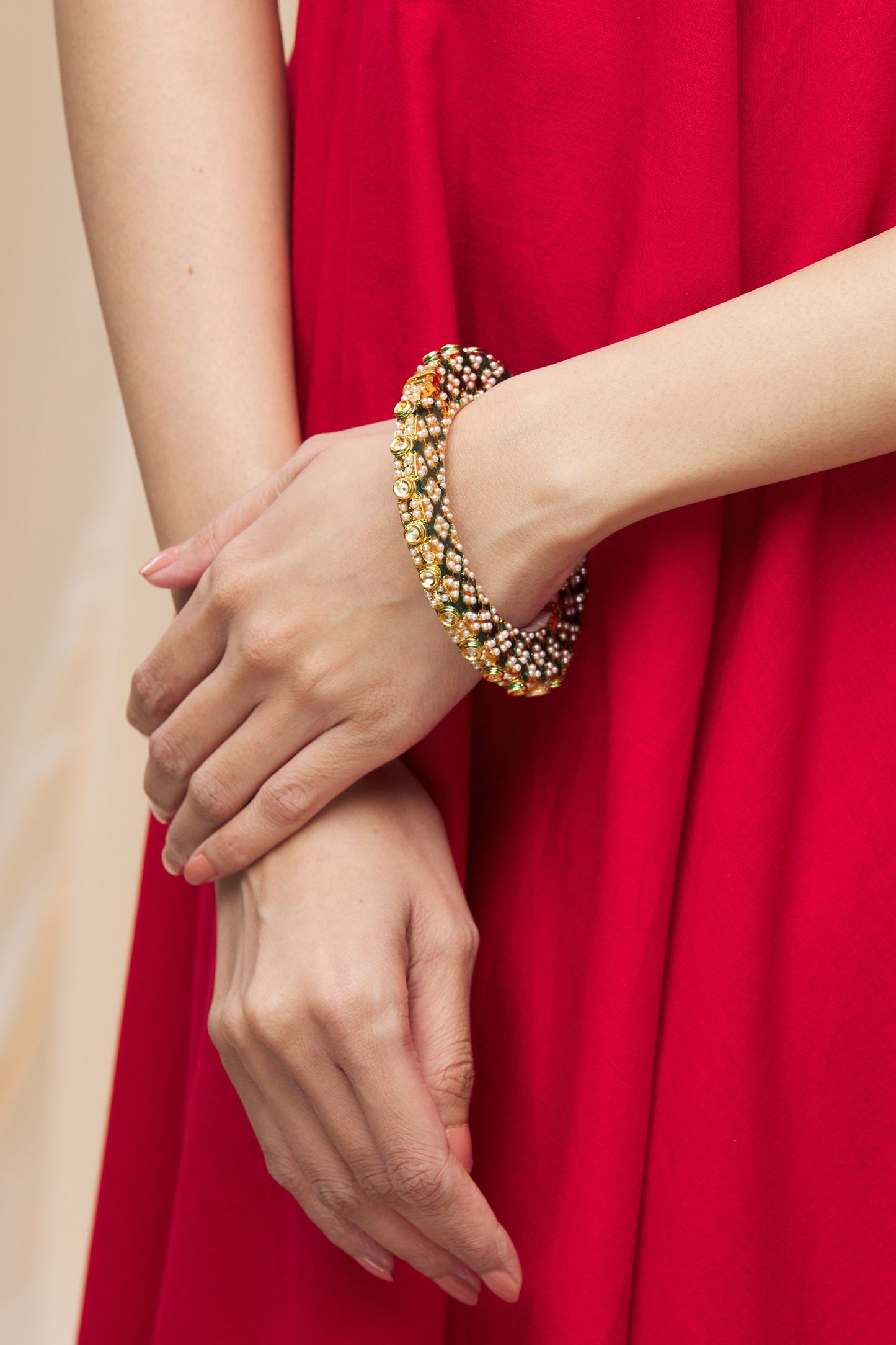  Kundan Enamel Bangle 