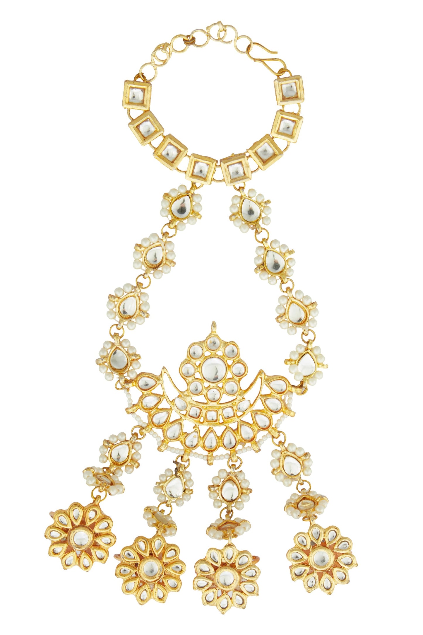 Kundan Floral Hathphool 