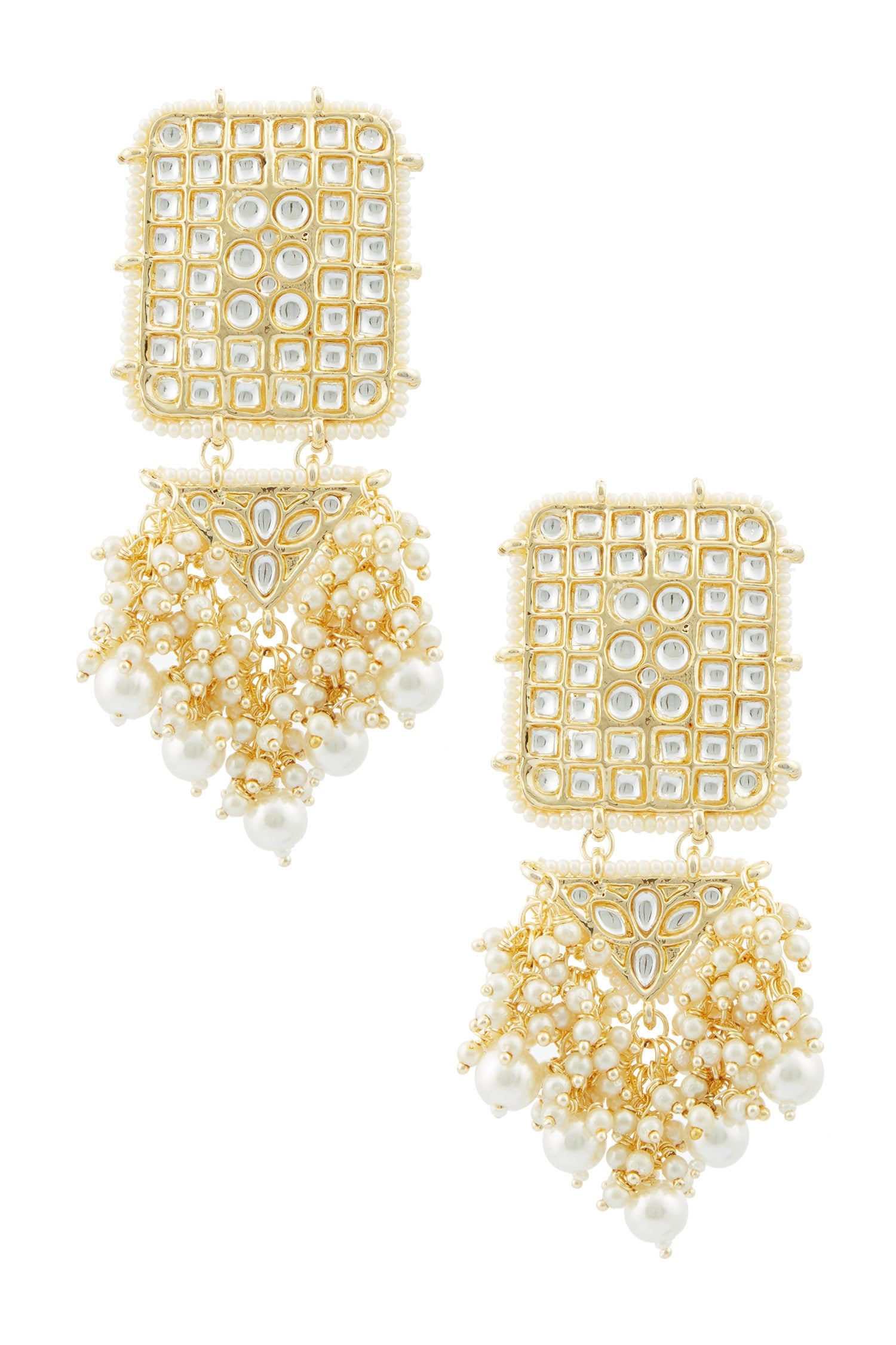 Kundan Geometric Danglers 