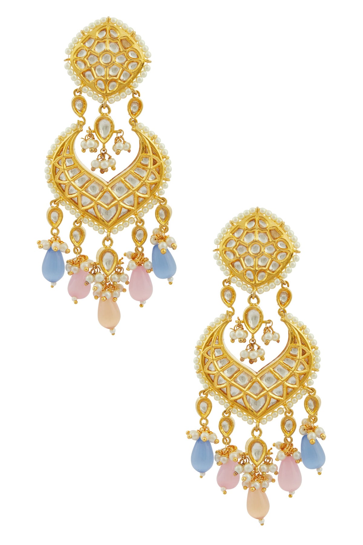 Kundan Bead Drop Danglers 