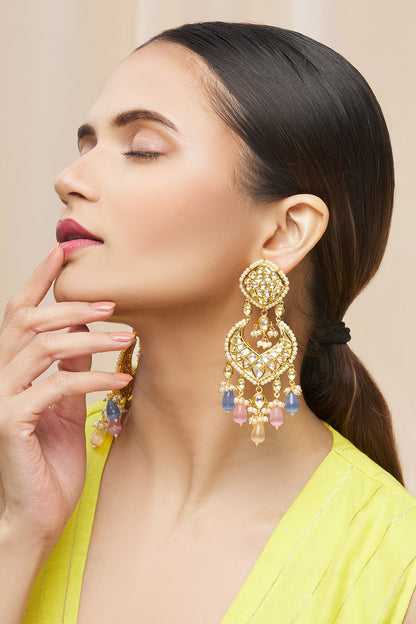 Kundan Bead Drop Danglers 