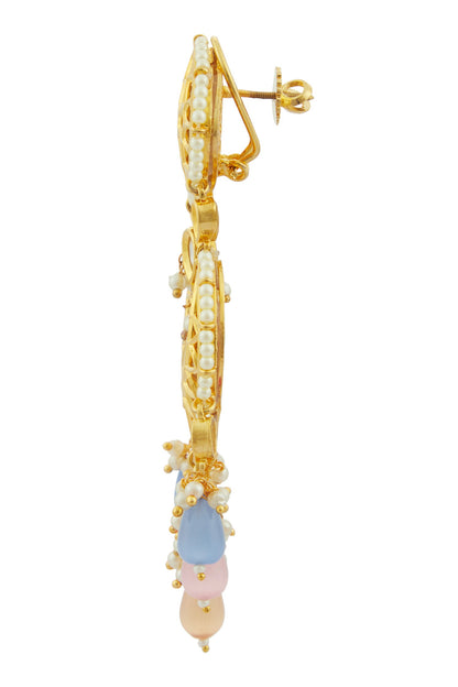 Kundan Bead Drop Danglers 