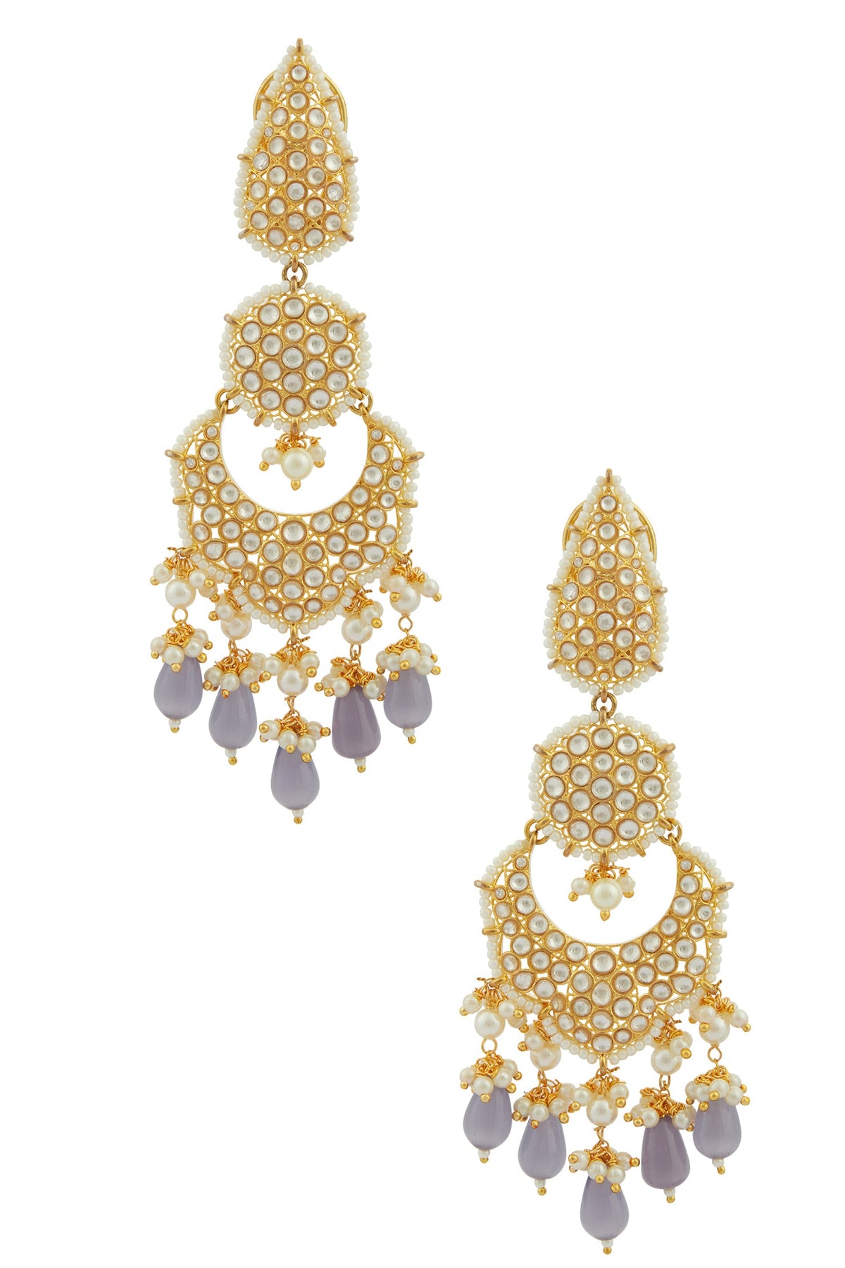 Kundan Tiered Chandbalis 