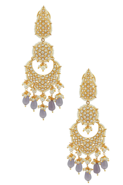 Kundan Tiered Chandbalis 