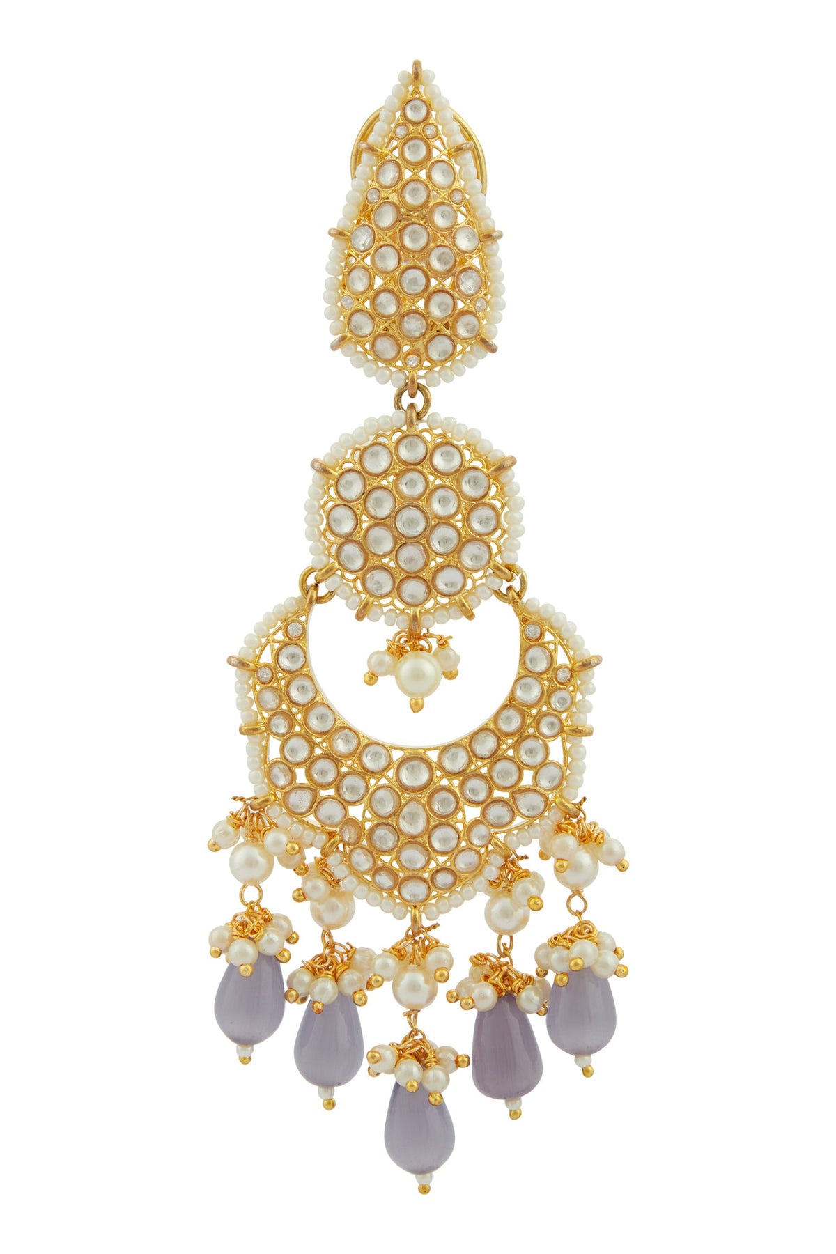 Kundan Tiered Chandbalis 