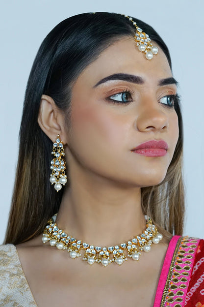 Kundan Stone Necklace Set 