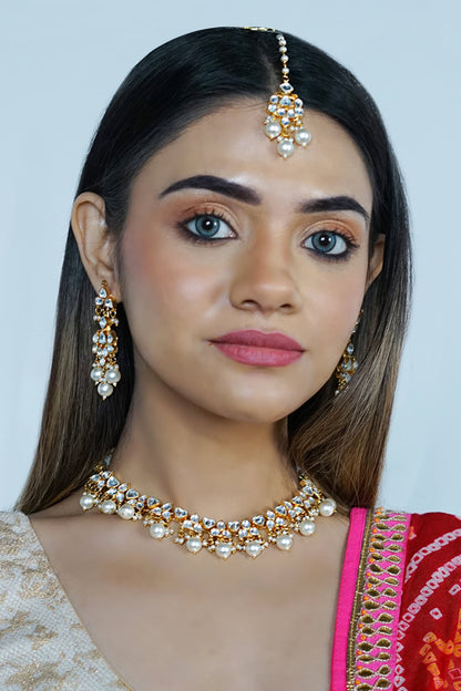 Kundan Stone Necklace Set 