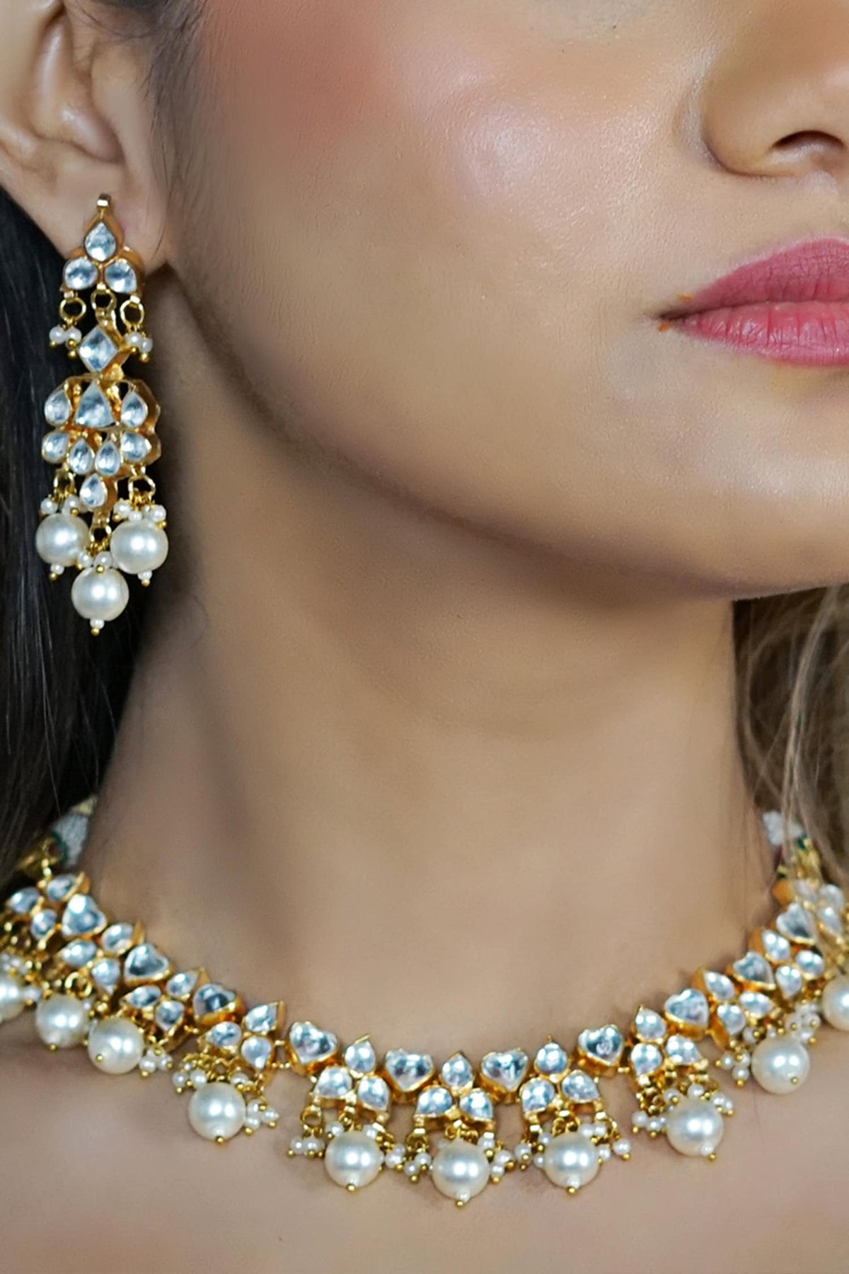 Kundan Stone Necklace Set 