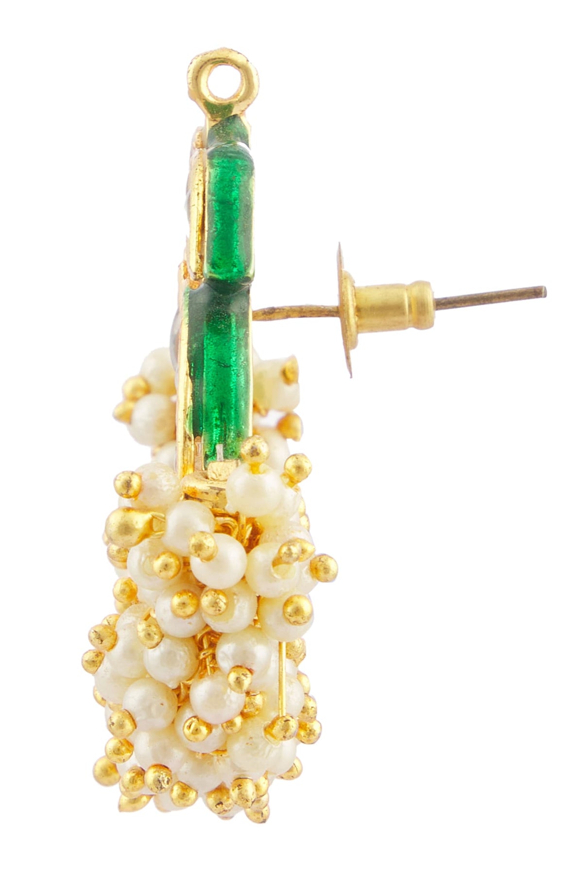 Kundan Pearl Stud Earrings 