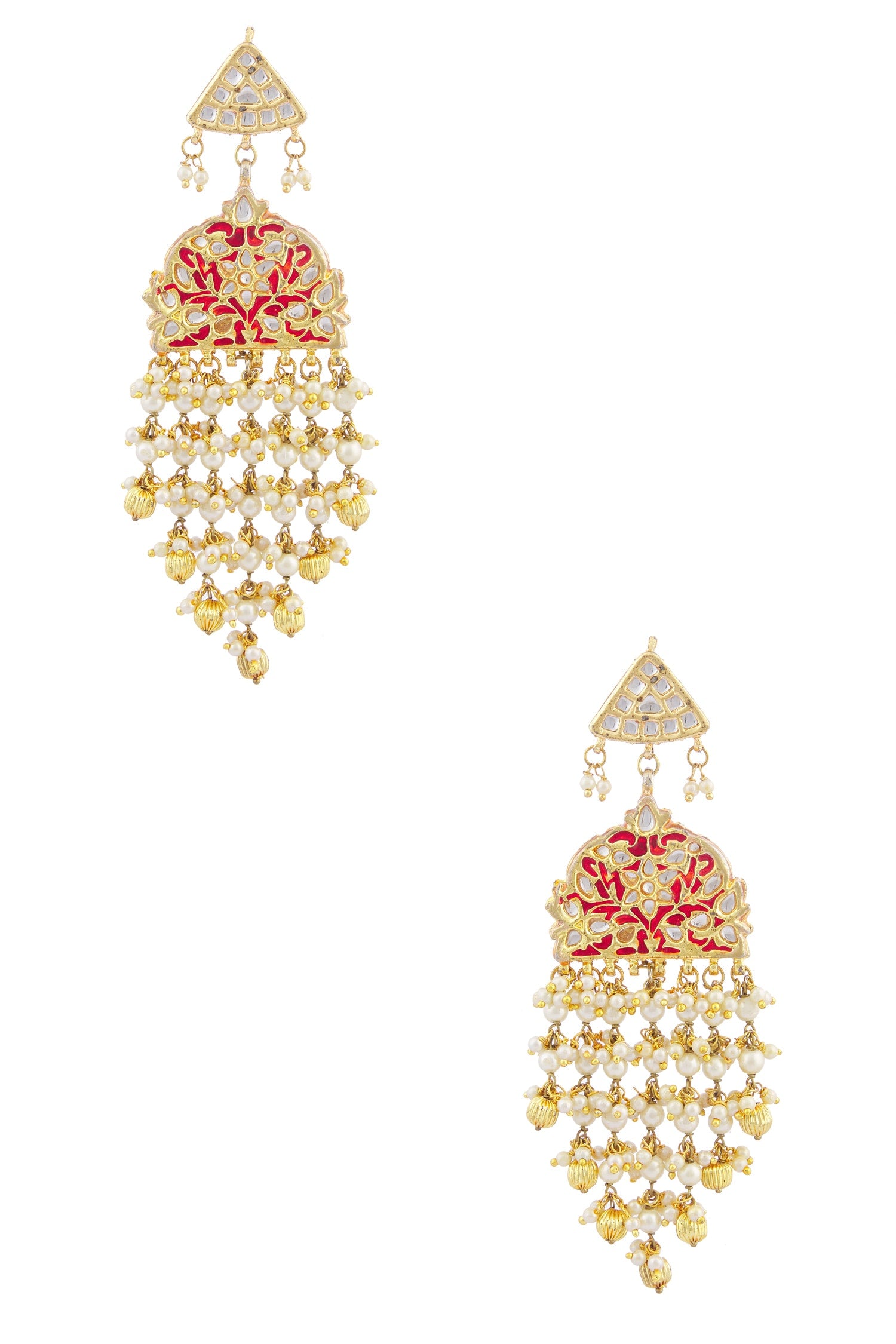 Kundan Pearl Danglers 