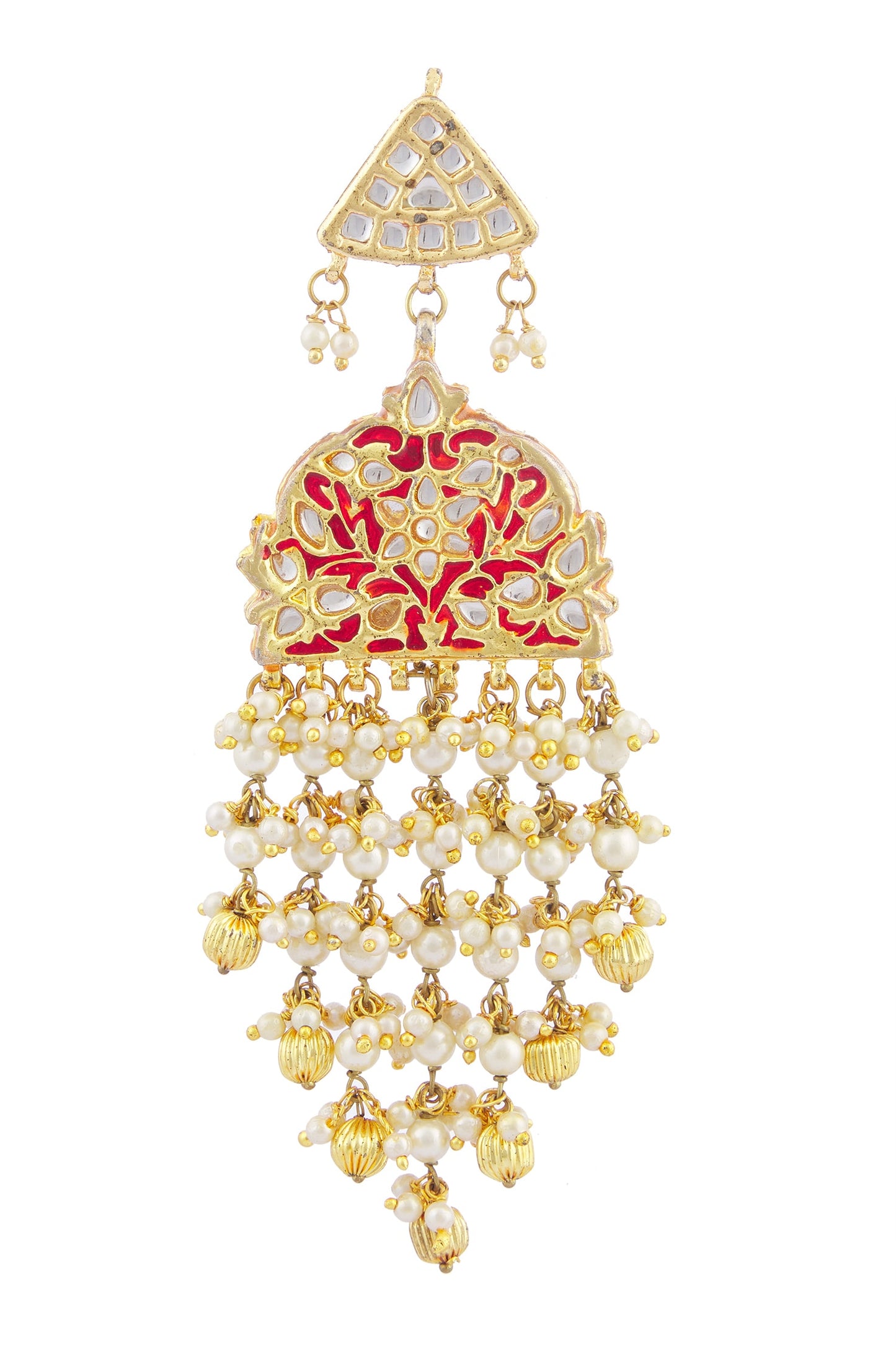 Kundan Pearl Danglers 