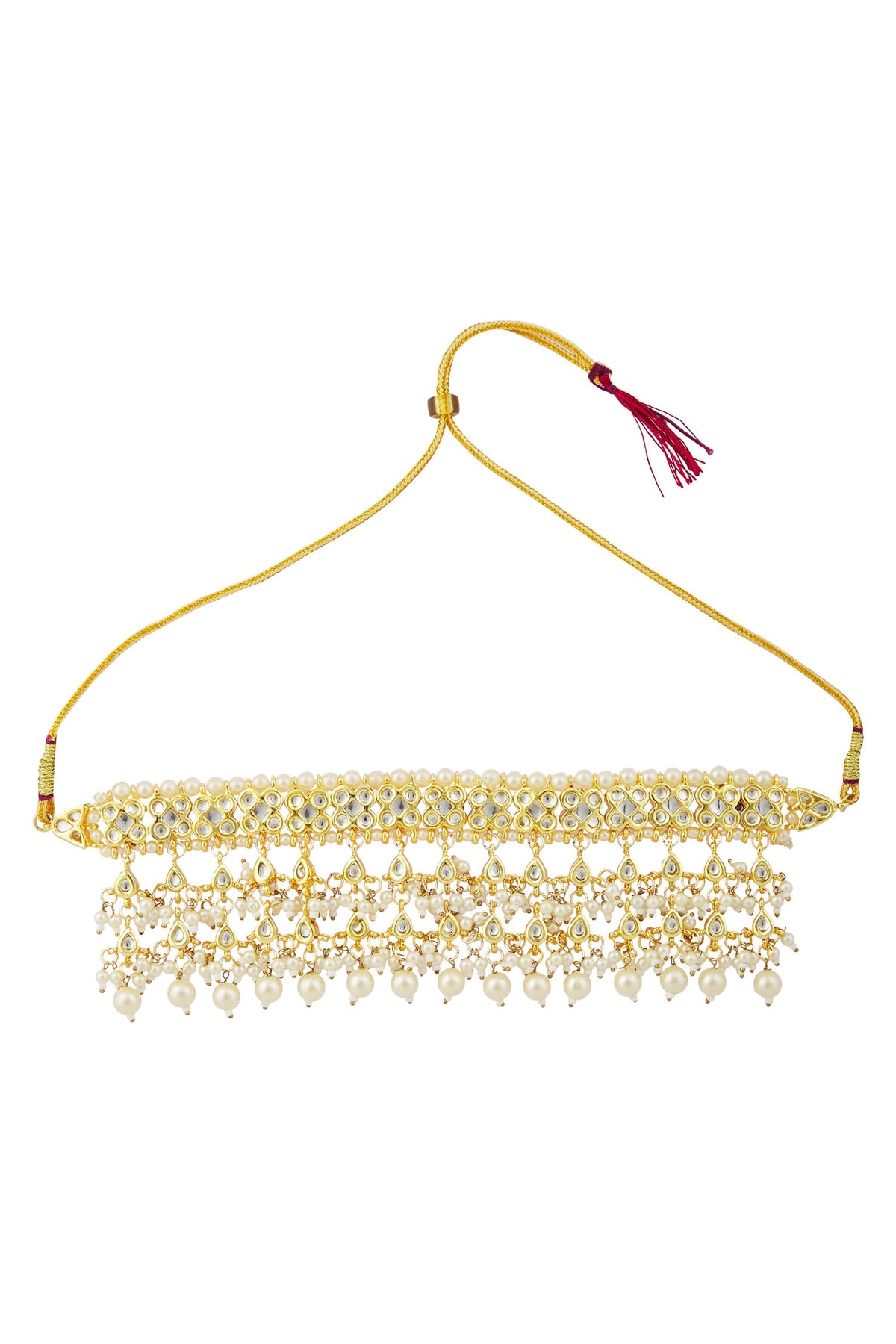 Kundan Bead Drop Choker 