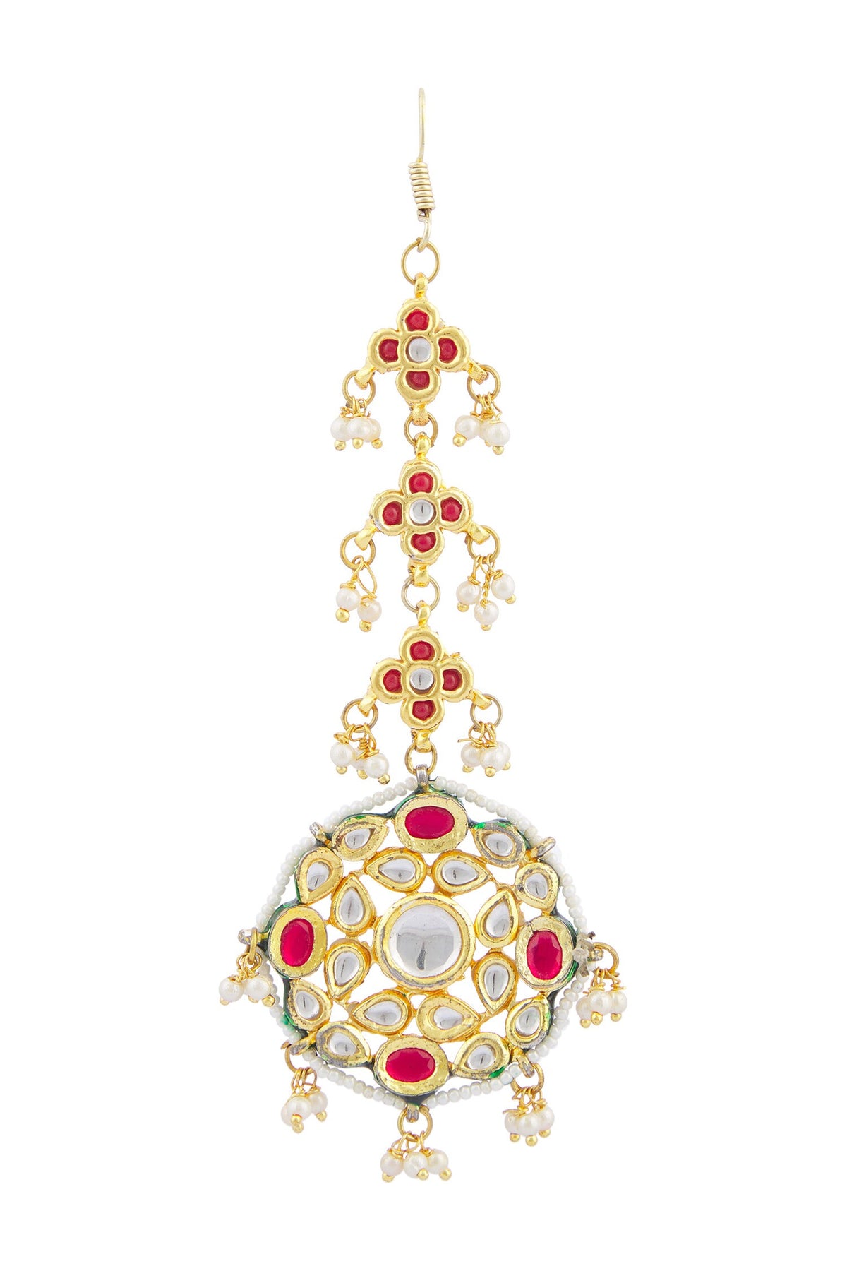 Kundan Tiered Floral Maangtikka 