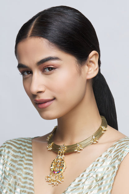 Kundan Pendant Necklace 