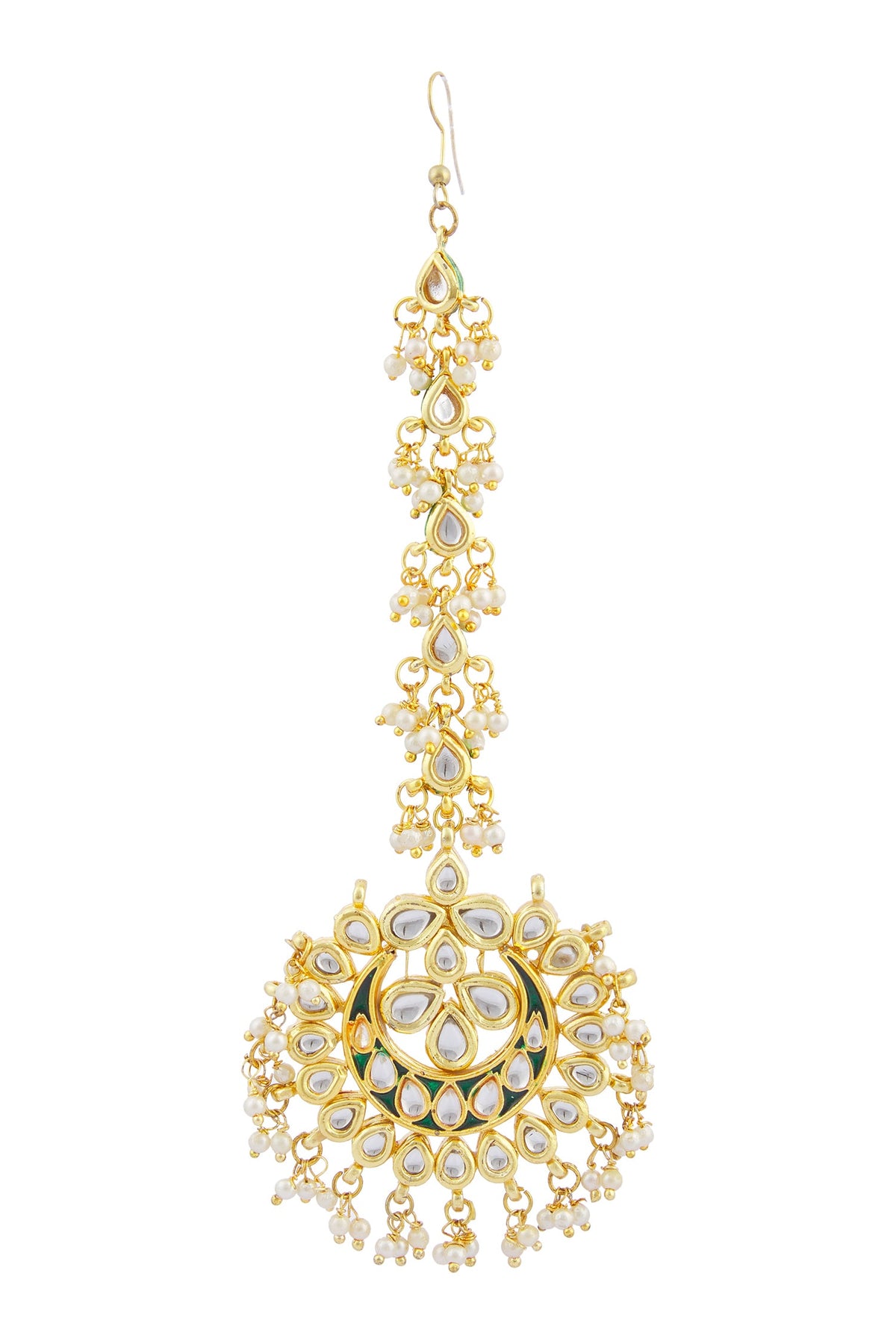 Kundan Crescent Moon Maangtikka 