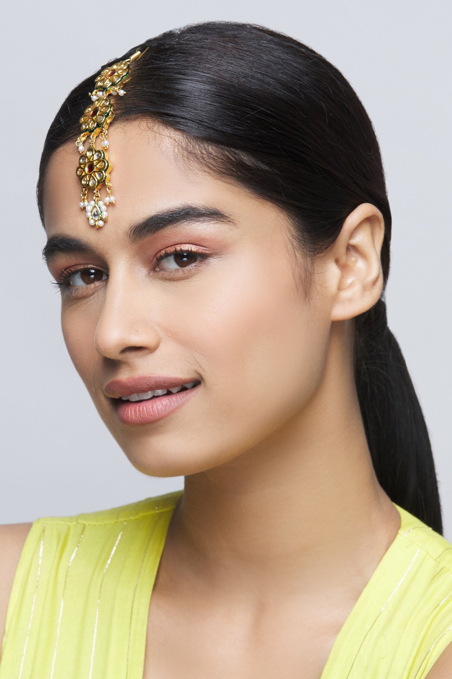 Kundan Tiered Maangtikka 